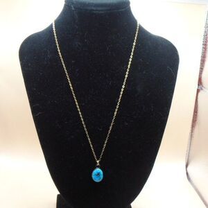 Dainty Turquoise Necklace on 12K Gold Filled Chain